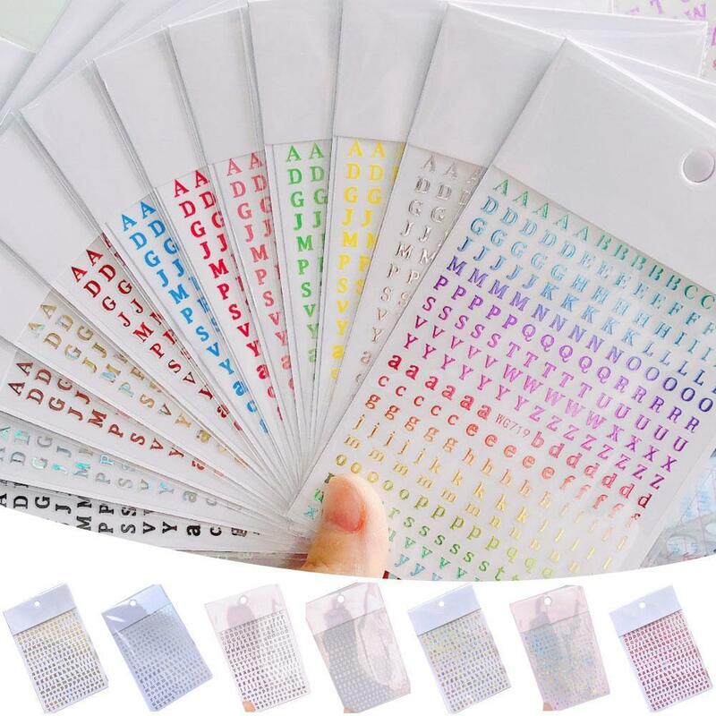 Multi-color Inglês Alfabeto Adesivos Prego, Nail Art Decal Adesivo, Carta Pequena, Tatuagens Decalques, Proteção Palavra