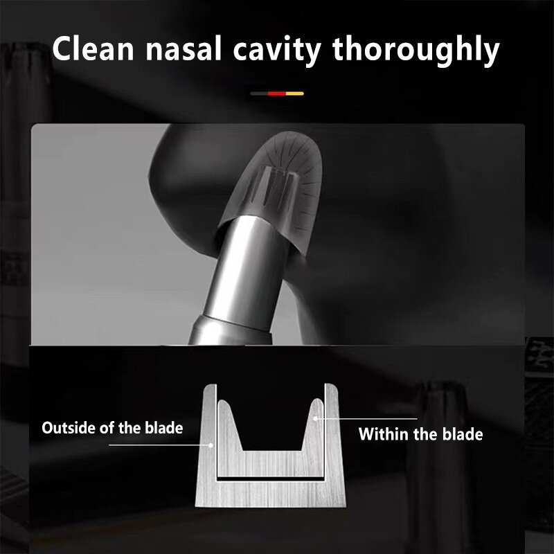 Rifinitore per naso per uomo rifinitore manuale in acciaio inossidabile per naso Vibrissa rasoio rasoio lavabile portatile naso orecchio tagliacapelli