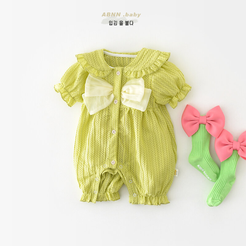 Jenny & Emily-body de bebé para niña, con lazo pequeño y fresco, ropa de calle de manga corta, estilo nórdico, Princesa, 2023