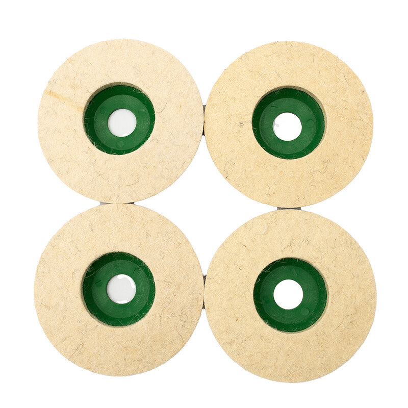 4Pcs 125mm 5Inch Wool Buffing Grinder Wheel Felt Polishing Disc Pad Set Tool Polishing Buffing Wheel Mixed Accessory For Rotar