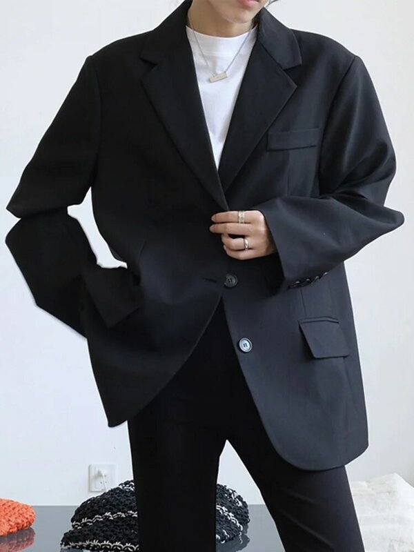 Пиджак LANMREM женский с разрезом, дизайнерский однобортный Повседневный свободный жакет, весна 2024