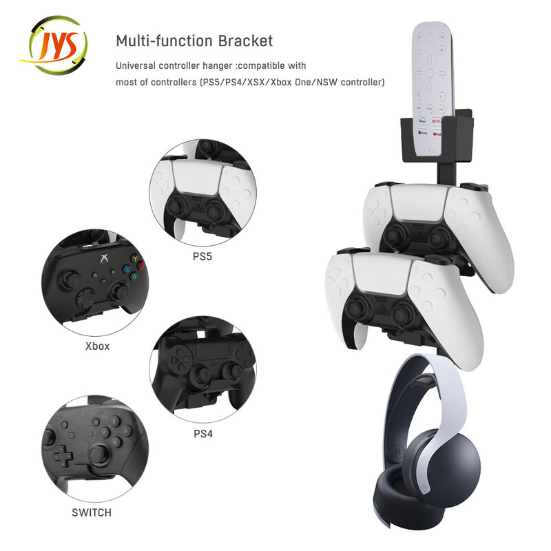 Game Controller Houder Remote Muurbeugel Met Headset Hanger Opslag Stand Voor PS5,Xbox Serie X,PS4,Xbox One, Ns Schakelaar