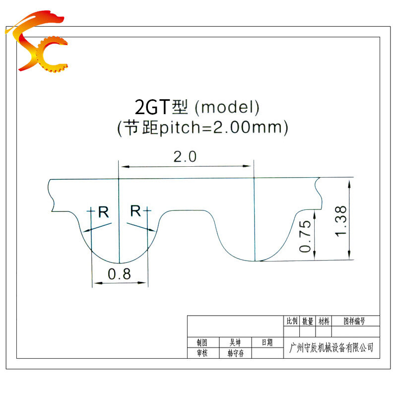 Ремень ГРМ GT2 3 мм, 1 м/лот, ширина 3 мм, резина 2GT-3 мм