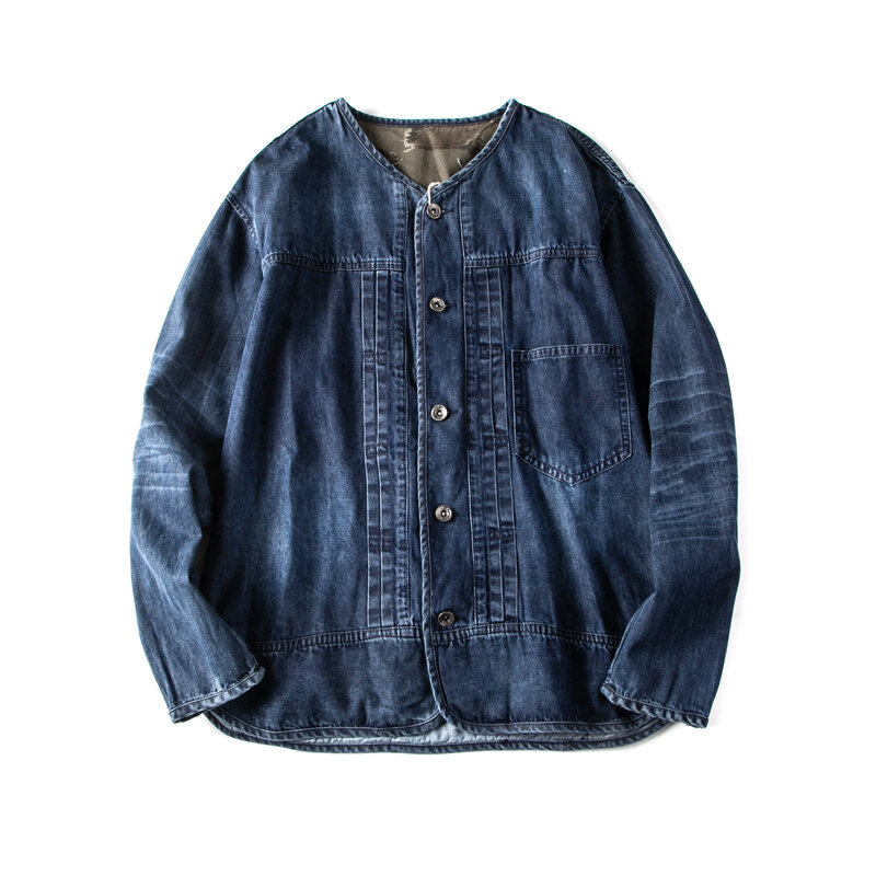 Куртка Amekaji Мужская джинсовая, тонкая модная одежда из 100% хлопка в японском стиле ретро, одежда для работы, весна-осень