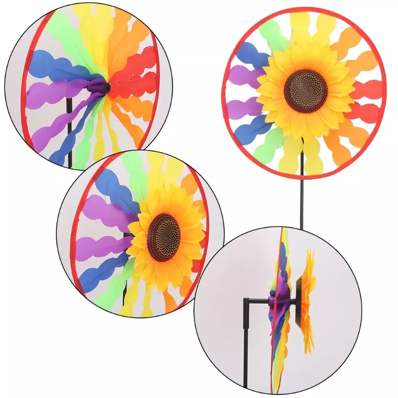 10 stücke Sonnenblume Windmühle wirbelnden Wind Spinner Haushof Garten Dekor kinetischen Wind Spinner Kinder Fan Windräder Kinder Kinder Spielzeug