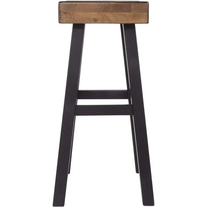 Барный стул с фирменным дизайном высотой 30,63 дюйма, барный стул, 2 предмета, коричневый Bitone
