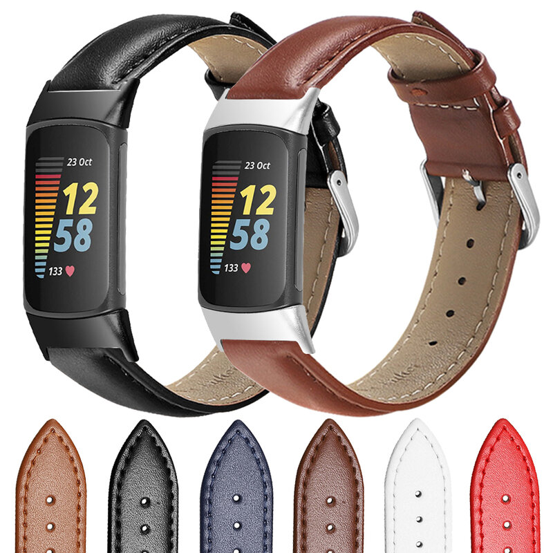 إسيدي-سوار جلد للرجال والنساء ، حزام ساعة ، حلقة ، حزام ، بديل ، ناعم ، Fitbit Charge 2 ، 5 ، 4 ، 3 ، SE