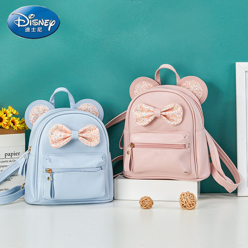 Disney ใหม่สาวการ์ตูนกระเป๋าเป้สะพายหลังแบรนด์หรู Travel สุภาพสตรีความจุขนาดใหญ่แฟชั่นเด็กโรงเรียนกระเป๋า