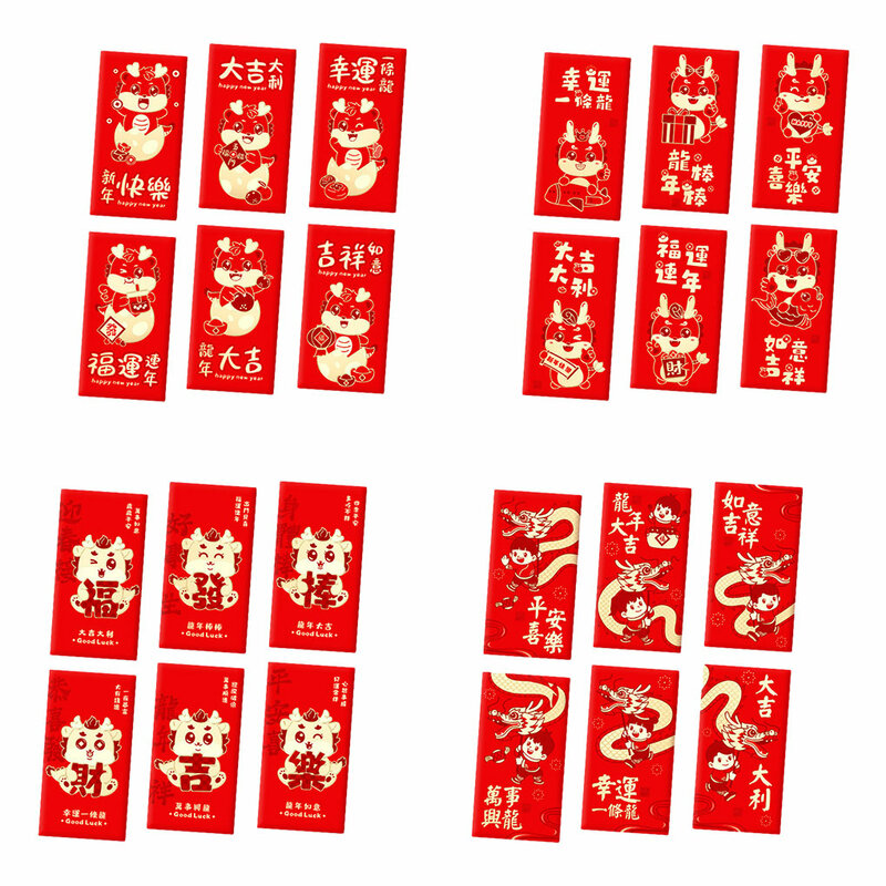 3 zestaw czerwona koperta czerwona wiosenna festiwalu czerwona koperta rok smoka przyciąga bogactwo łatwe do materiałów 3