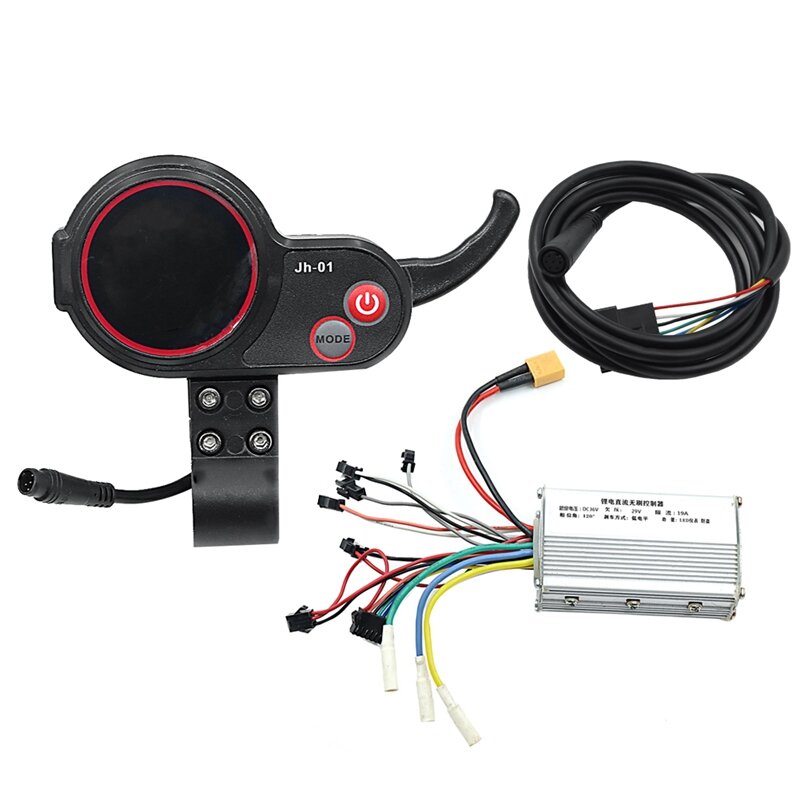Цифровой ЖК-дисплей для приборной панели, 6 контактов + 36 В, 19 А, бесщеточный контроллер без зала, аксессуары для электрического скутера и велосипеда