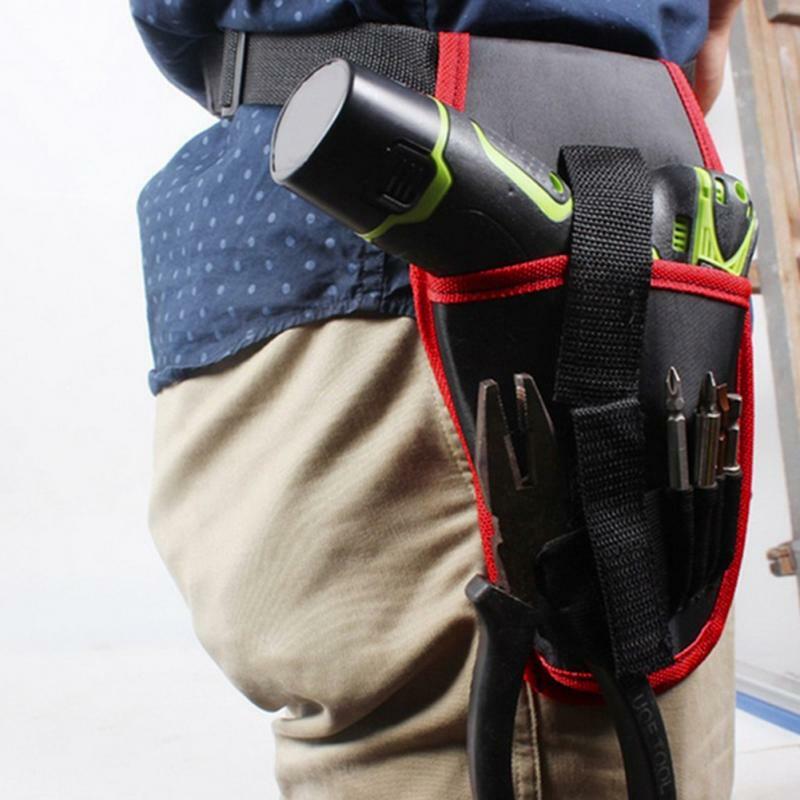 Portable Cordless Drill Holder Drill Cordless Screwdriver Waist Power Tool Bag Drill Waist Tool Belt Bag
