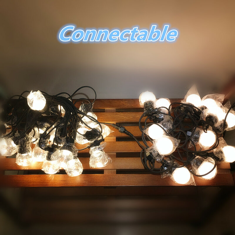 Link VIP per 50X LED per esterni G50 luce lattea con lampadine a globo bianco caldo per l'illuminazione delle vacanze della festa nuziale