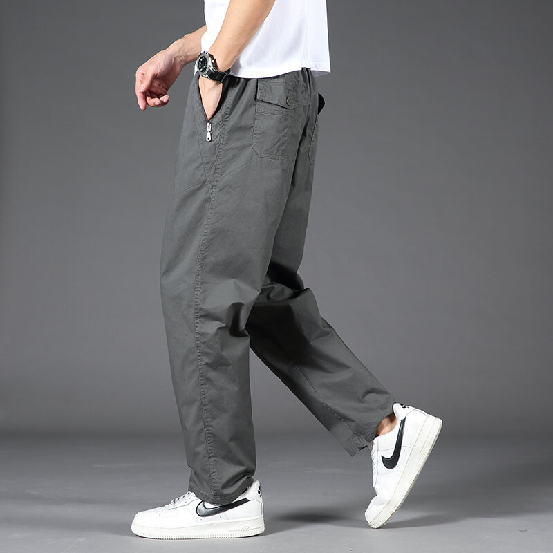 Spodnie Cargo mężczyźni 2022 spodnie joggery męskie codzienne spodnie typu Casual dla mężczyzn styl wojskowy spodnie męskie luźne Plus Size odzież męska