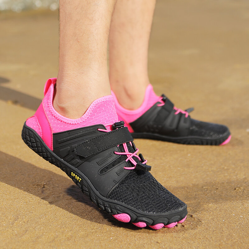 Sepatu pantai air renang uniseks, sepatu rendam luar ruangan sepatu pantai olahraga kebugaran Yoga sepatu air elastis cepat kering musim panas untuk pria dan wanita