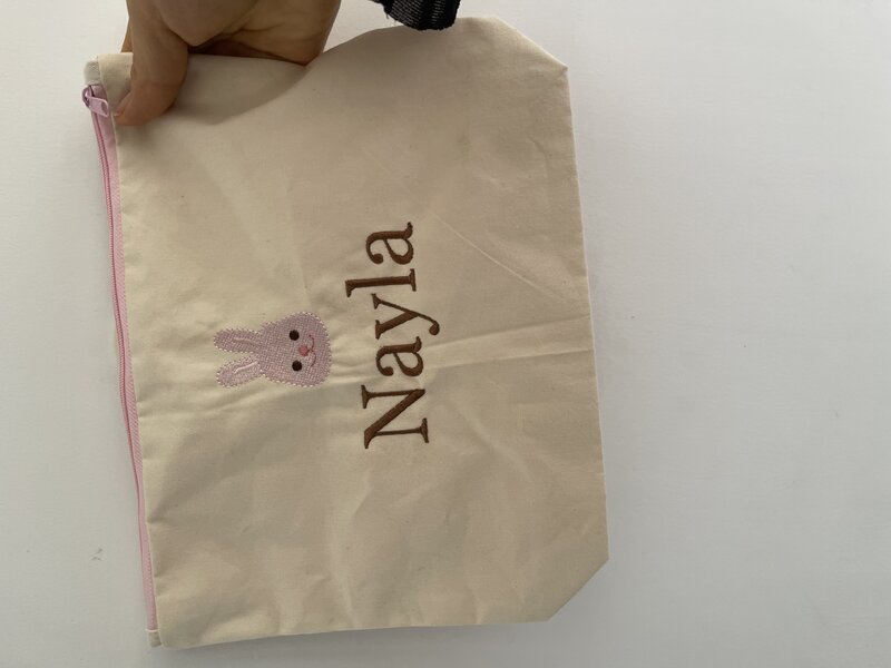 Bolsa de almacenamiento de pañales de bebé personalizada, nombre bordado, portátil, uso al aire libre, botella de leche en polvo