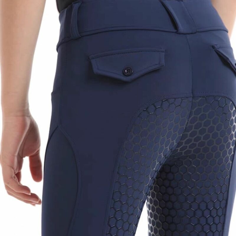 Womens Horse Riding Pants Full Seat Riding Breeches Equestrian Tights Horseback Silicone Zipped Pocket
