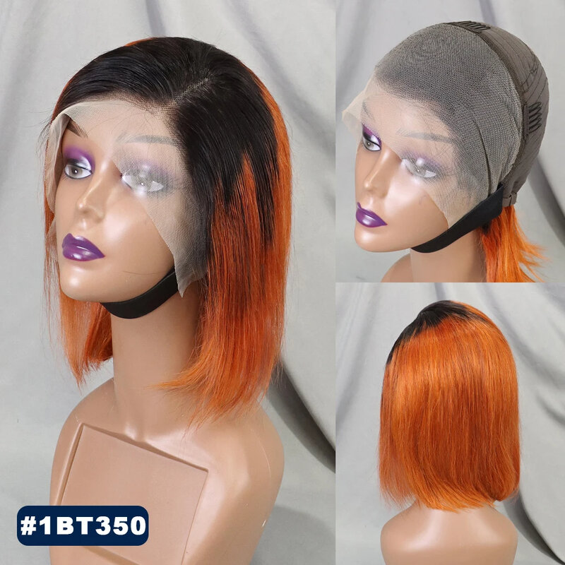 Pixie Cut Wig Transparent Lace 13x4 Lace Wig Straight Short Bob Wig Prepluck Brazilia Human Hair Human Hair Wigs for Women