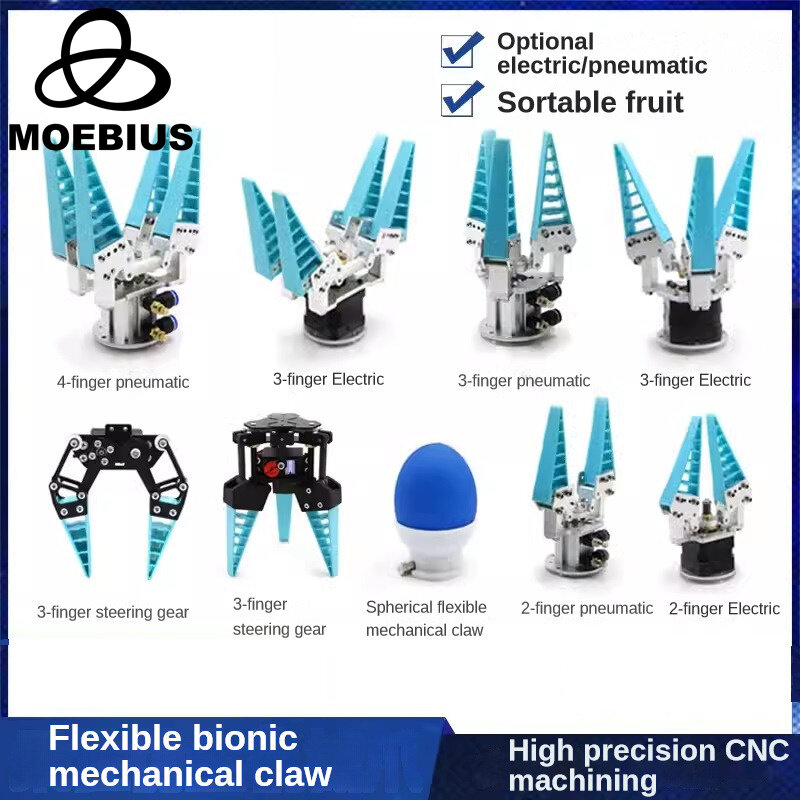 Più nuovo 2kg grande carico flessibile Robot artiglio bionico flessibile meccanico dito frutta smistamento pinza afferrare adattivo pneumatico elettrico