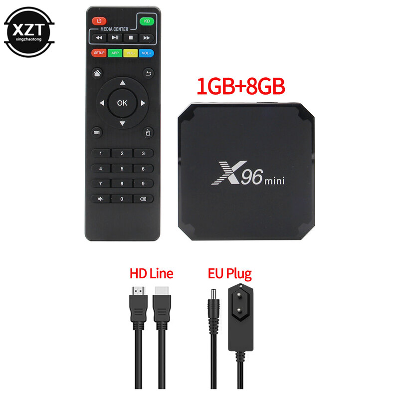 Originele X96 Mini Android 10 Smart Tv Box H313 Quad Core 1Gb 8Gb Dual Wifi Media Player X96mini Set Top Box 1G 8G