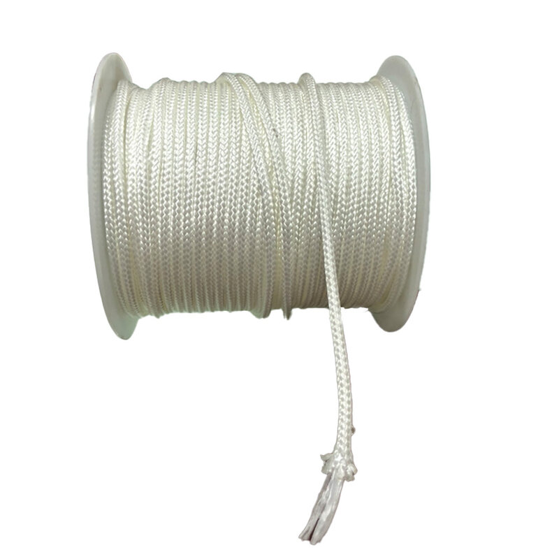 Cuerda de nailon duradera para cortacésped, cuerda de arranque de 2,5mm, 3mm, 3,5mm, 4mm, 2M, 4M, 5M, 10M, color blanco