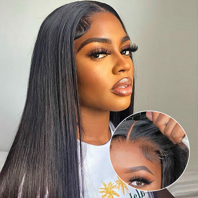 HD Lace Frontal Wig 28 30 inch Straight Human Hair Wigs 180% 13x4/6 Transparent Lace Front Wigs 4x4 Human Hair Lace Closure Wigs