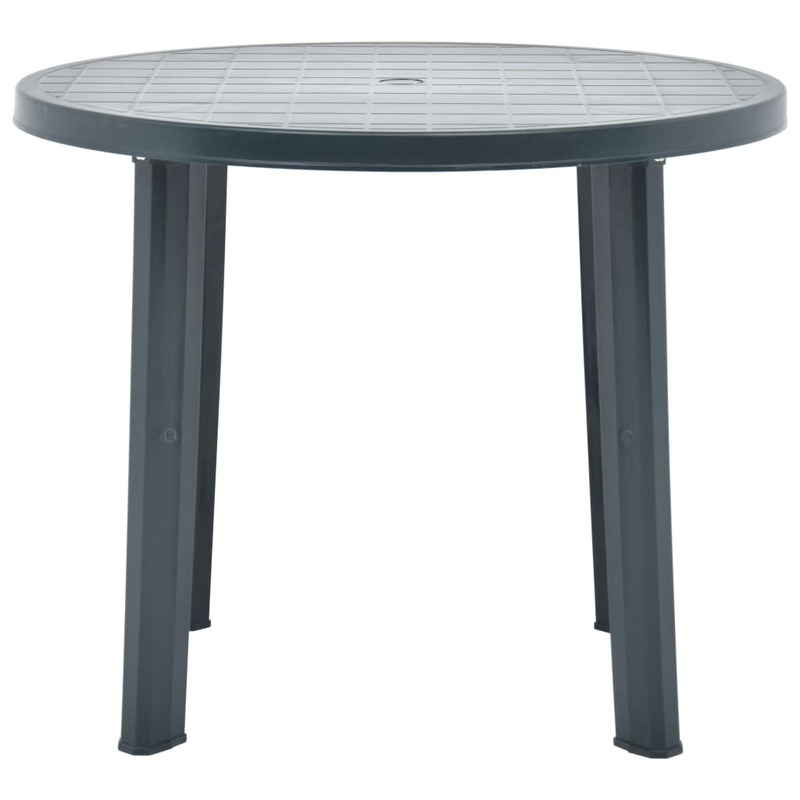 Tavolo da giardino, tavolo da esterno in plastica, mobili da giardino verde 89x72 cm (D x H)