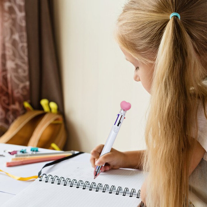 Caneta esferográfica dos desenhos animados 6 cores bonito animal gel canetas de tinta 0.5mm caneta de imprensa animal alívio ansiedade esferográfica canetas para crianças