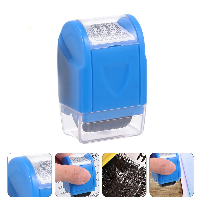 1 Stuk Lichtgevoelige Postzegel Compacte Identiteitsbeschermstempels Plastic Handbediende Diefstalpreventiezegels