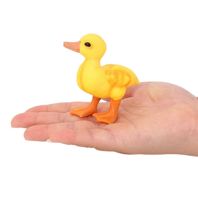 Figuras de animales de granja de patos realistas, patito, pato pequeño, juguetes de favores de fiesta para niños