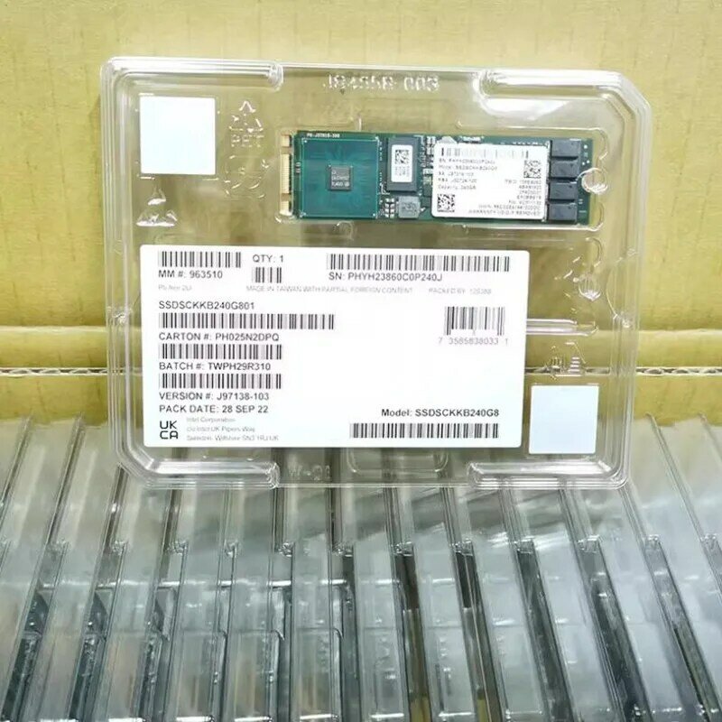 인텔 S4510 240G M2 2280 SATA NGFF 프로토콜 SSD 엔터프라이즈 클래스 SSDSCKKB240G801 용 정품