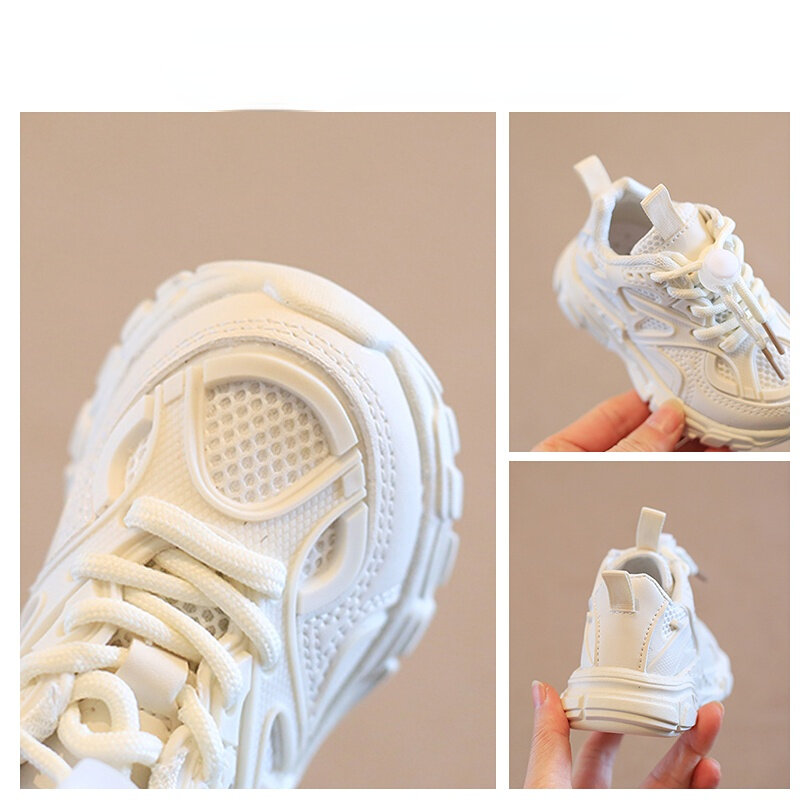 New Children's Casual Sneakers Children's Board Shoes Baby Shoes Spring and Autumn Double Mesh Shoes Fashion