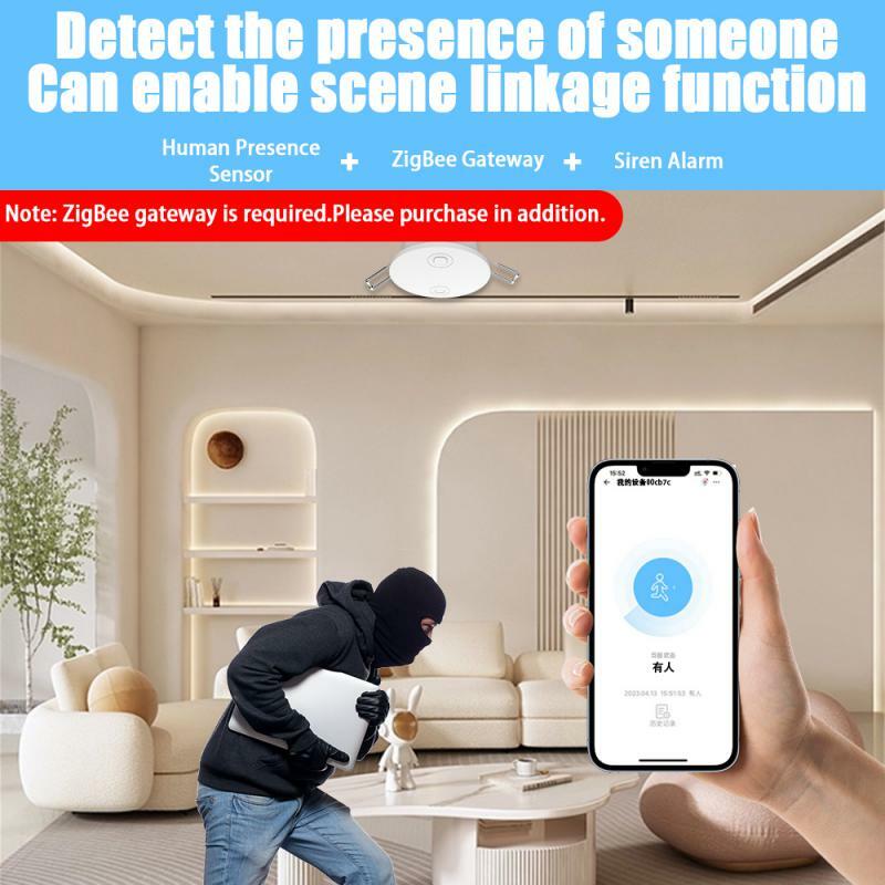 Zigbee Smart Detector de Pressão Humana, Micro Sensor de Movimento, eWelink, Monitoramento em Tempo Real, Detecção MmWave, Tuya, Wi-Fi, 5.8G, 24G
