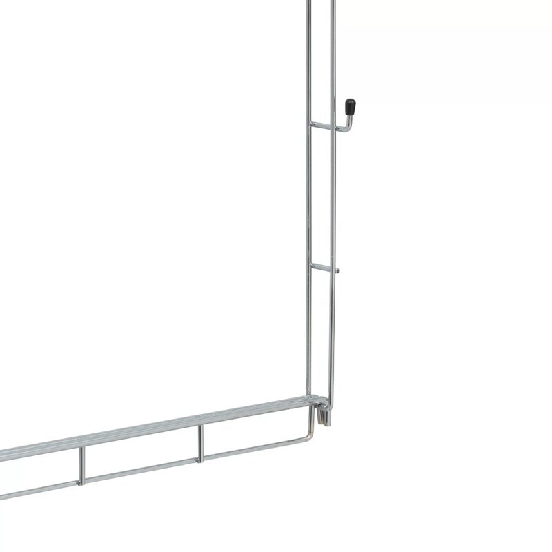 Percha de armario de Metal ajustable de 2 niveles, barra organizadora en cromo, paquete de 2