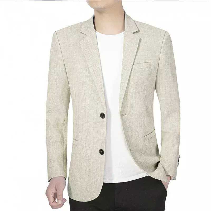 남성용 세트 재킷, 얇은 블레이저, 솔리드 비즈니스 캐주얼 세트 재킷, 남성 의류 블레이저, 옴브레 코트, 용수철 가을, 2024 신상