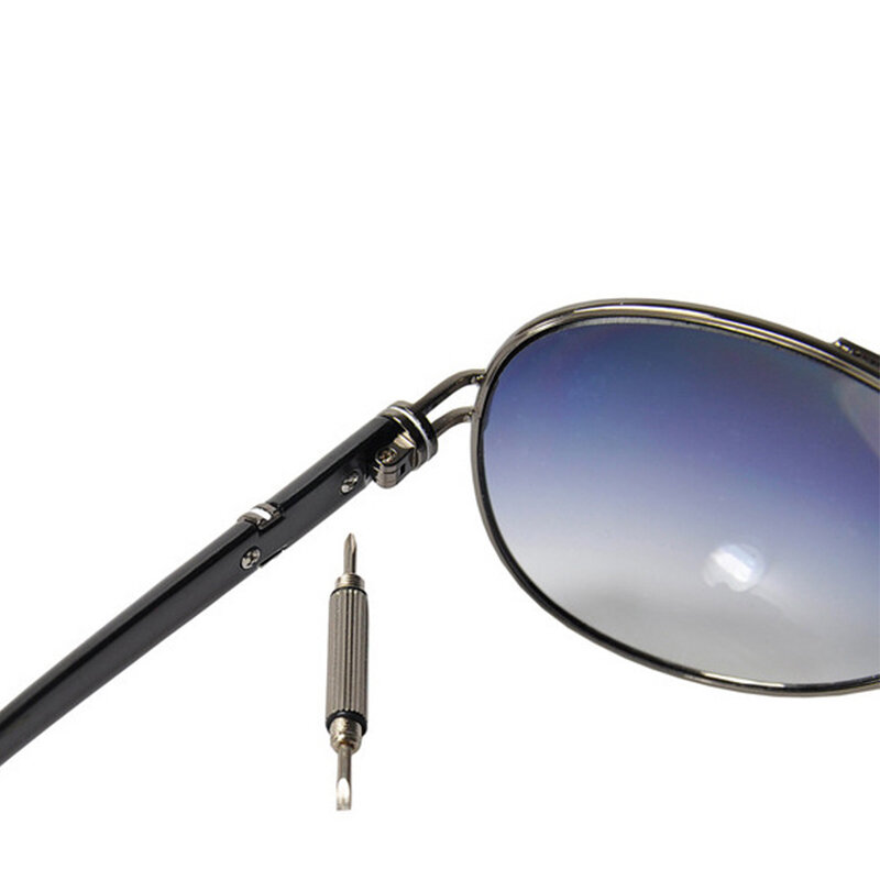 3 In 1 Eyeglass Screwdriver Portable Keychain Screwdriver Stainless Steel Phone Watch Screwdriver Watch Repair Kit Tools