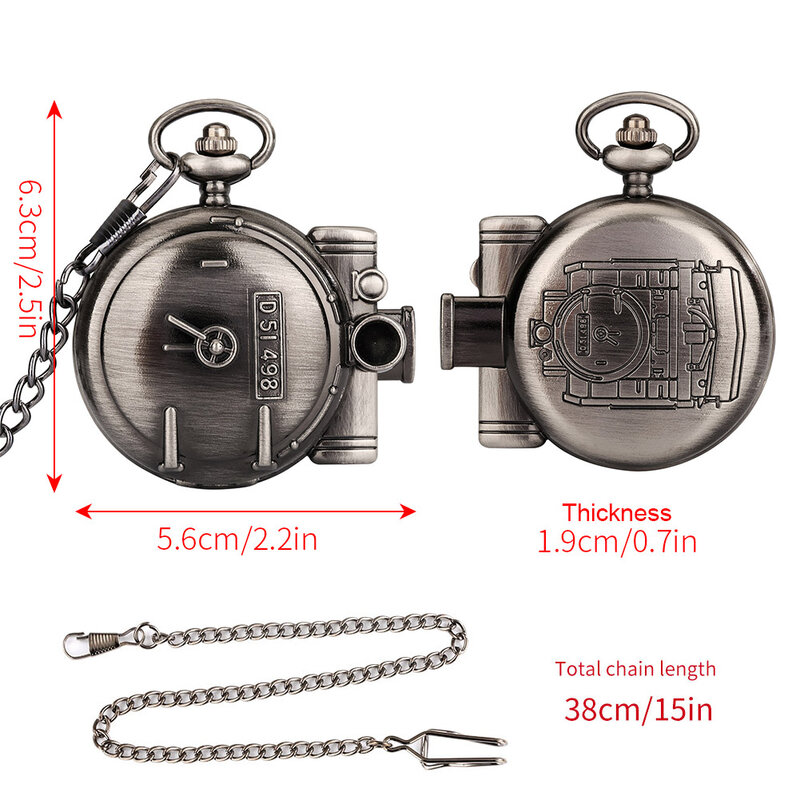 Trem modelo de quartzo relógio de bolso do vintage colar pingente relógio retro grosso/fino corrente relógios requintado estilo presente para homem mulher