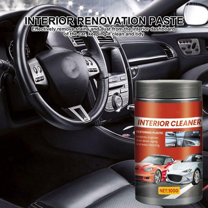 Car Interior Detailing Cleaner Wax Dustproof Auto Interior Seats Cleaning Agent Mild Powerful Cleaning Supplies for Automotive