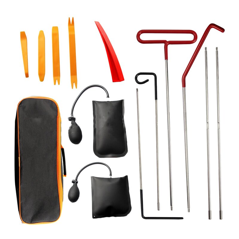 Kit de herramientas de desbloqueo de puerta de coche, 14 piezas, bomba de aire de emergencia, Universal
