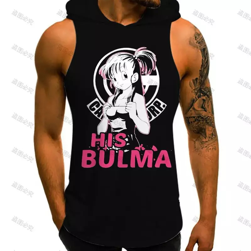 Super Saiyan Vest Met Capuchon Anime Dragon Ball Z Trend Mode Oversized T-Shirt Nieuwe Sexys Man Zomer Heren T-Shirts Streetwear