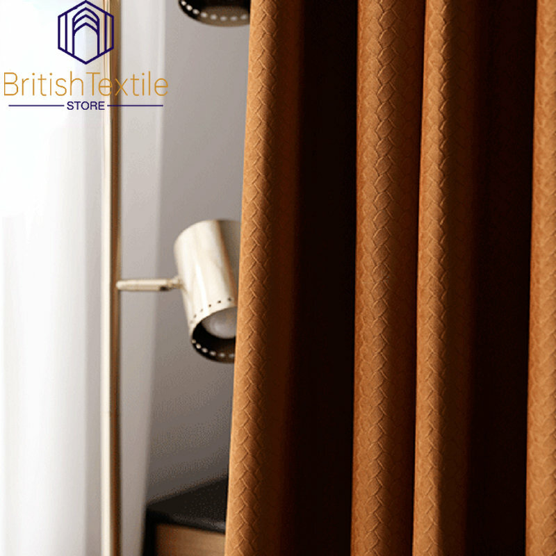 Moderno high-end nordic textura de luxo sombreamento cortinas de veludo para sala de estar quarto jantar janela blackout drape tamanho personalizado