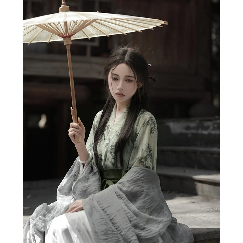 Nowy chiński styl szary garnitur sukienka kardigan damski Han odzież dla dorosłych Retro Cool Series