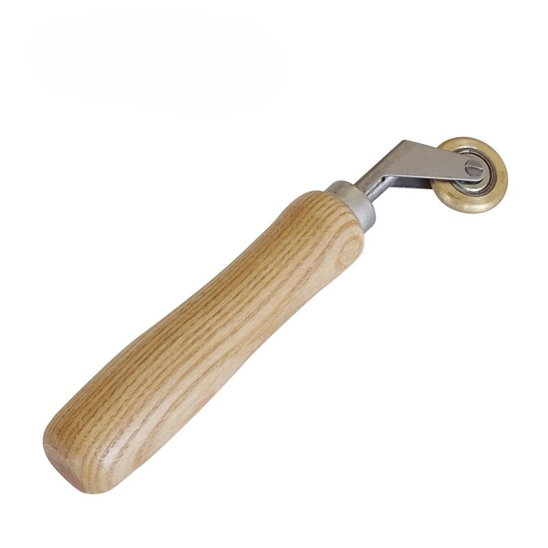 Rodillo de presión de mano de costura resistente A altas temperaturas, herramienta de soldadura de Pvc con mango de madera antideslizante
