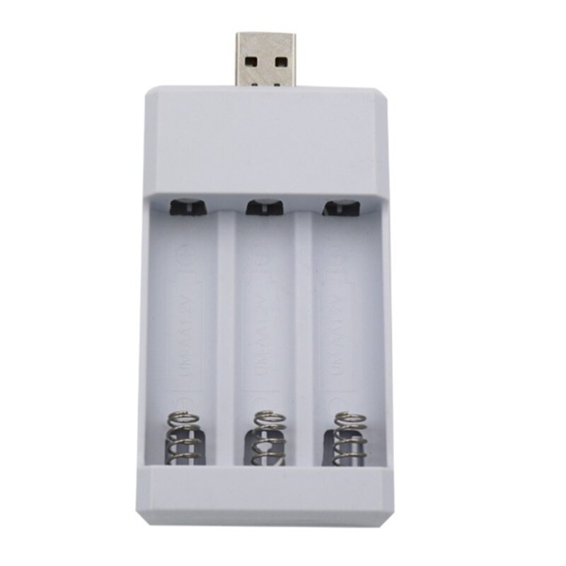 Adaptador universal saída USB para carregador bateria com 3 slots para bateria AA AAA