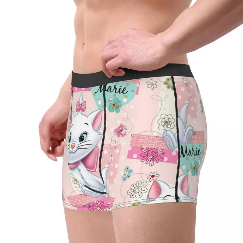 Disney Movie Marie Cat Boxer Shorts For Men 3D Printed Funny Kitten Film Underwear mutandine slip mutande traspiranti