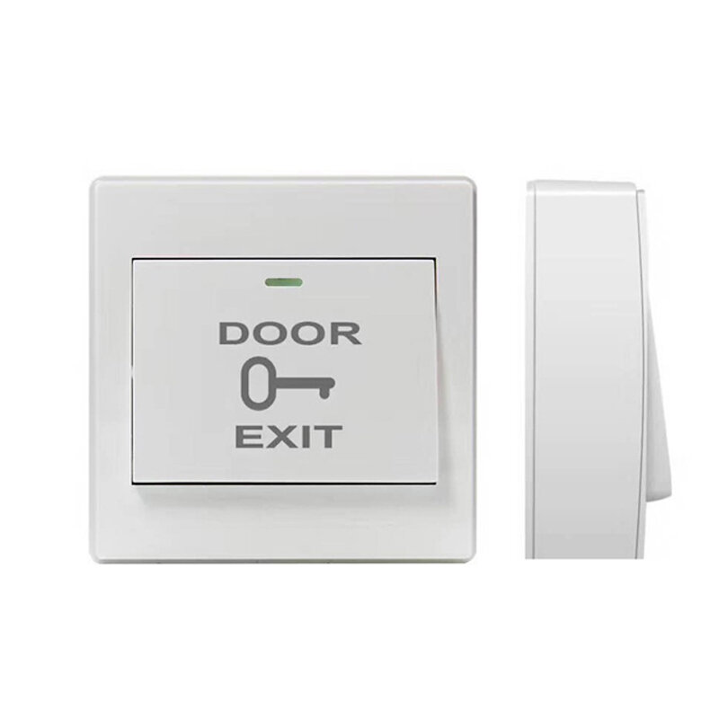 12V 3A Wandmontage Deur Exit Indoor Release Push Switch Knop Voor Toegangscontrole Systeem Deur Exit met Base Doos
