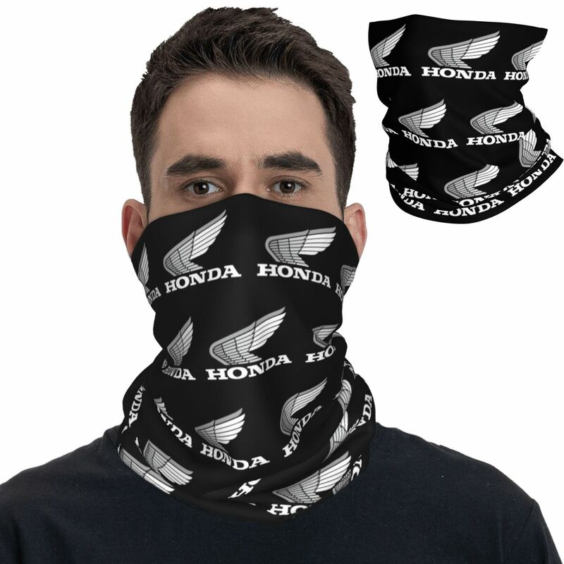 Hondas Racing Motorcycle Bandana Neck Cover stampato passamontagna Wrap sciarpa Warm Cycling Fishing for Men Women Adult Winter
