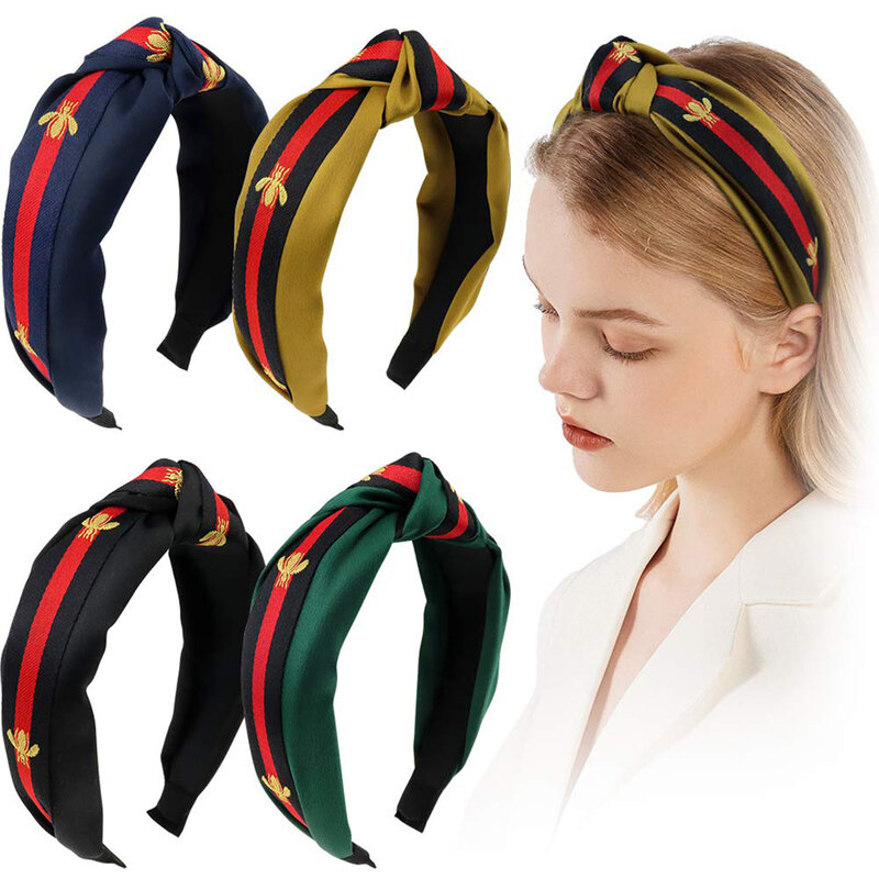 1 PCS Knotted Turban Headbands for Women Wide Boho Diademas Para Mujer Womens Headbands Women Hair Knot Gift