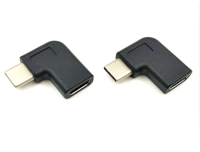 90 graus de ângulo direito usb 3.1 tipo c macho para fêmea conversor USB-C adaptador para samsung huawei telefone inteligente conector portátil