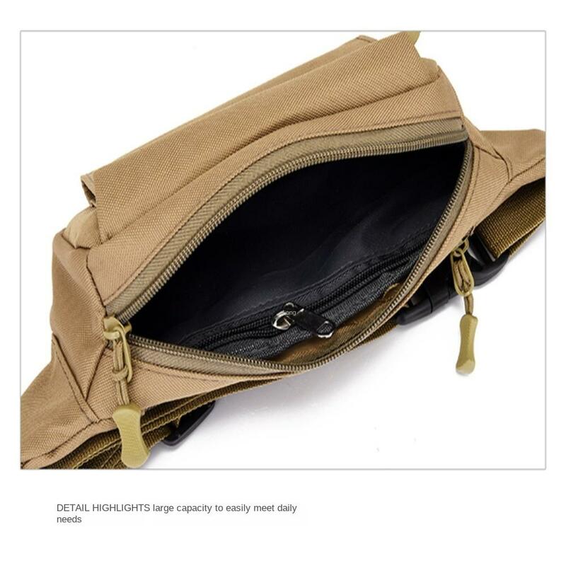 Oxford Cloth Waist Pouch Men Layered Storage Waterproof Shoulder Belt Bags Lighten Wear Resistant Waist Bags Running
