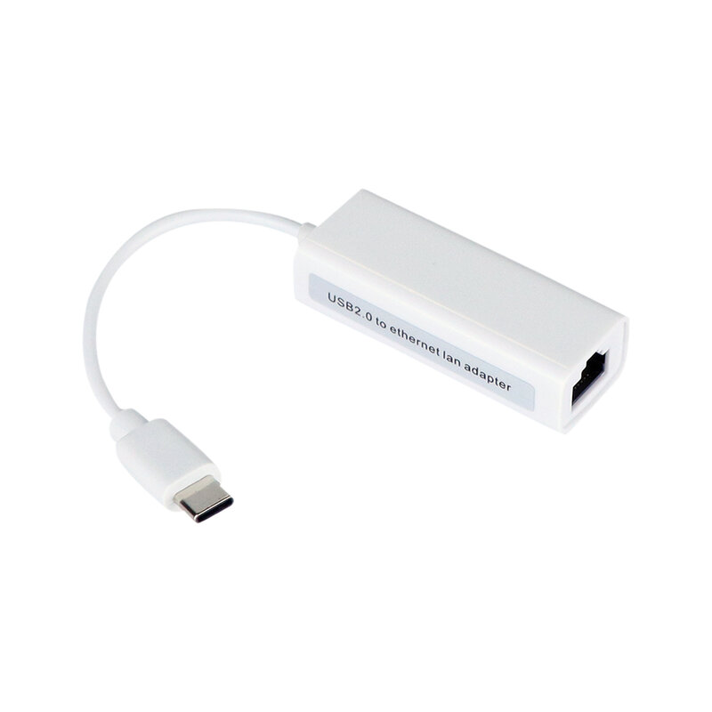 Kabel Internet berkabel, adaptor jaringan Ethernet tipe-c USB 2.0 baru ke RJ45 10/100 untuk Macbook Windows sistem adaptor